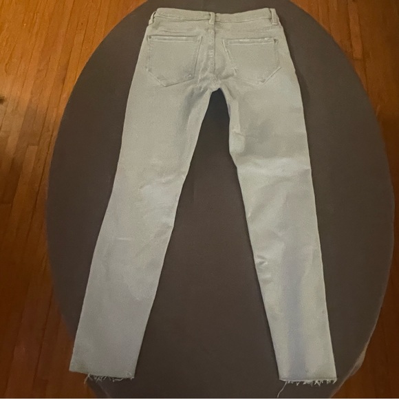 Kensie Size 4/27 Skinny High Rise Distressed Light Blue Jeans - No Hem. Euc - Picture 2 of 10